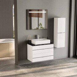 BADELLA Bathline 5585 V32 Banyo Dolabı 85 cm - 1