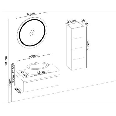 BADELLA Moderno 28100 V31 Banyo Dolabı 100 cm - 2