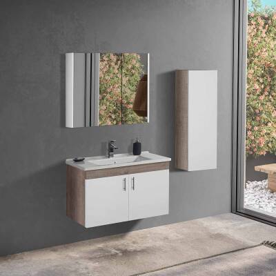 BADELLA Parite 5585 V31 Banyo Dolabı 85 cm - 1