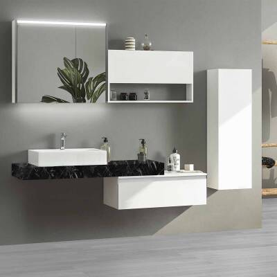 BADELLA Piedra 28160 V31 Banyo Dolabı 160 cm - 1