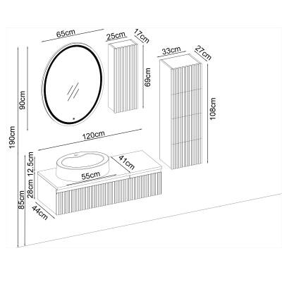 BADELLA Royal 28120 V31 Banyo Dolabı 120 cm - 2