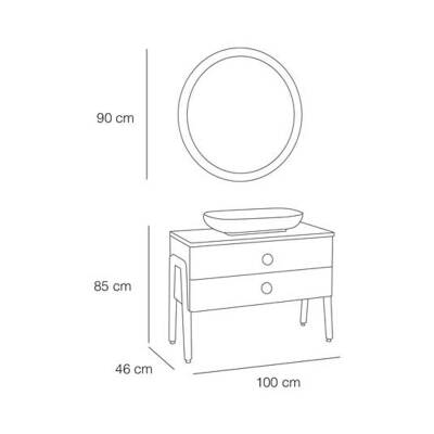 FYM Arkadya Banyo Dolabı 100 cm - 2