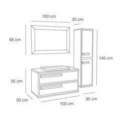 FYM Dante Banyo Dolabı 100 cm - 2