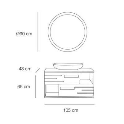 FYM Livana Banyo Dolabı 105 cm - 2