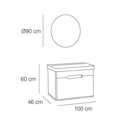 FYM Mega Banyo Dolabı 100 cm - 2