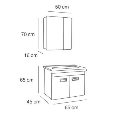 FYM Muson Banyo Dolabı 65 cm - 2