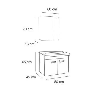 FYM Muson Banyo Dolabı 80 cm - 2