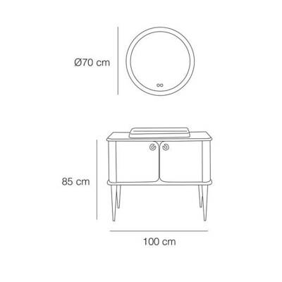 FYM Pentalux Banyo Dolabı 100 cm - 2