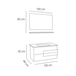 FYM Royal Safir Banyo Dolabı 100 cm - 2